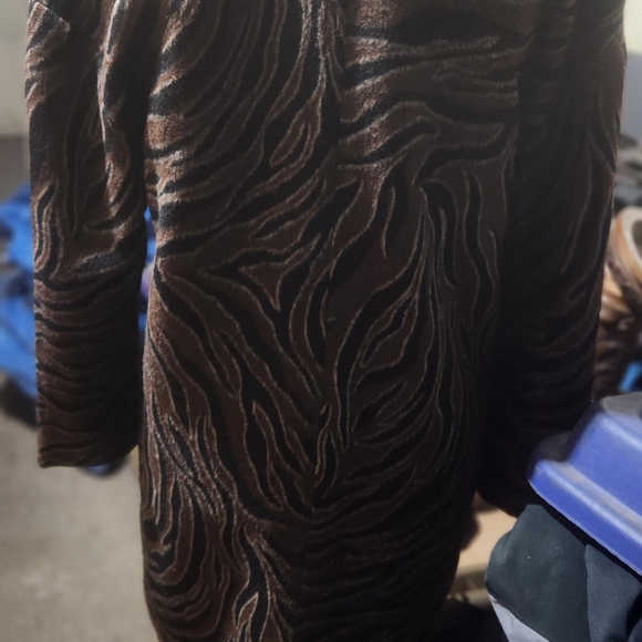 BROWN AND BLACK ANIMAL PRINT 3/4 COAT BRAND NEW - Picture 5 of 8